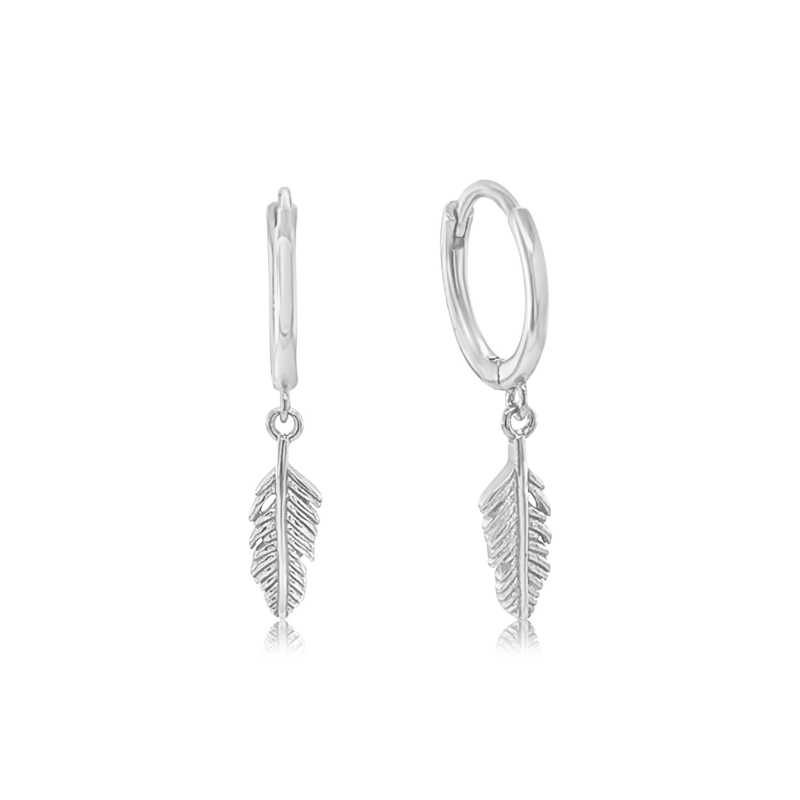 Feather Huggies - Silver - HBW Boutique