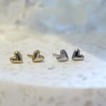 Mini heart studs