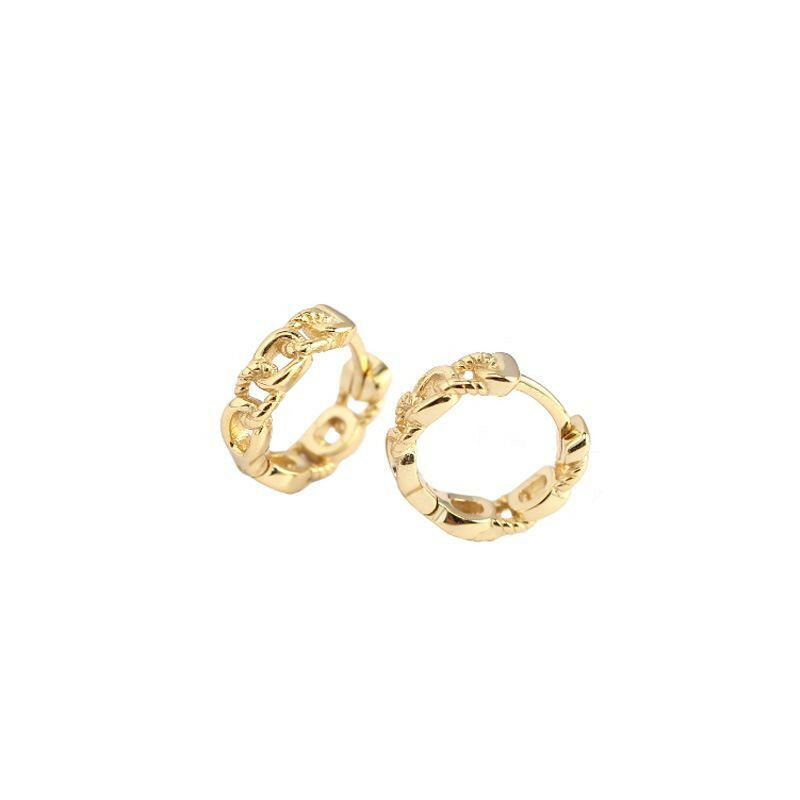 Chain style huggie earrings