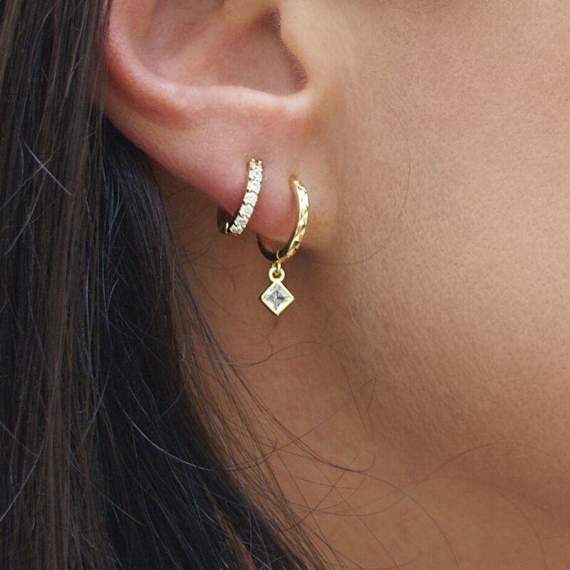 FRENELLE Jewelley | Silver huggie hoop earrings | Buy NZ