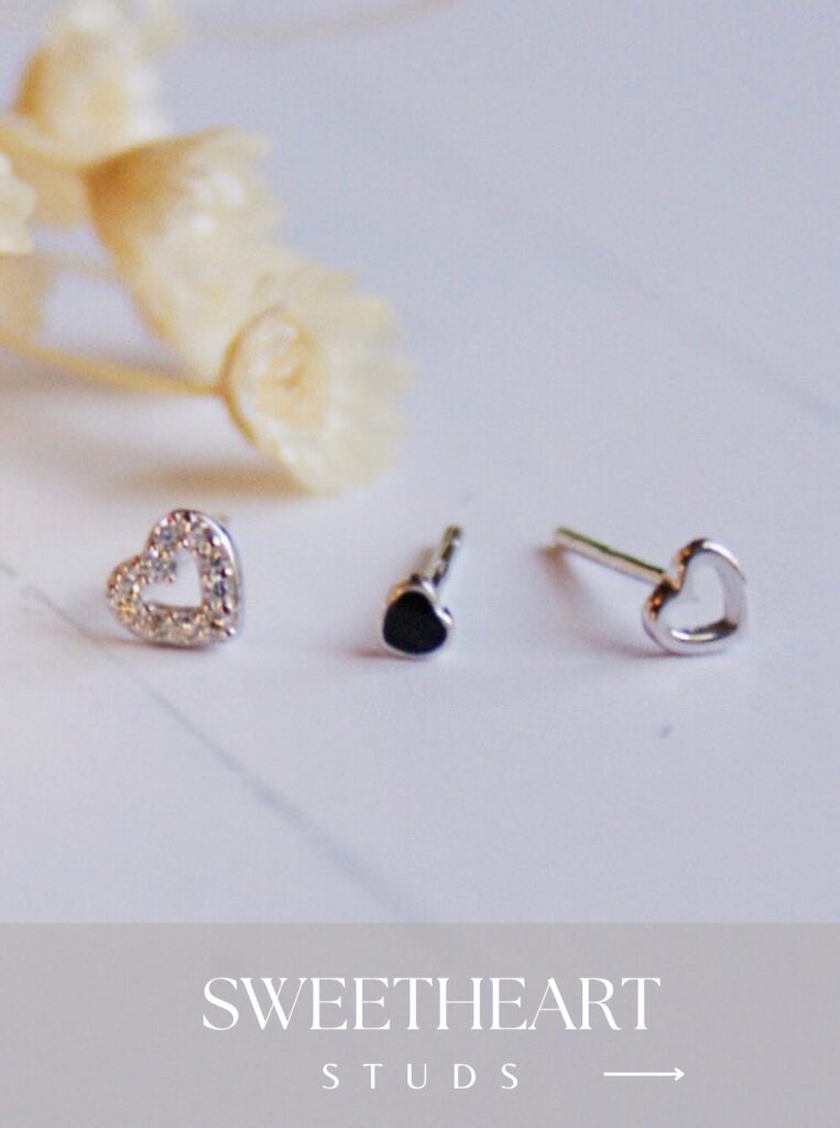 Sweetheart studs