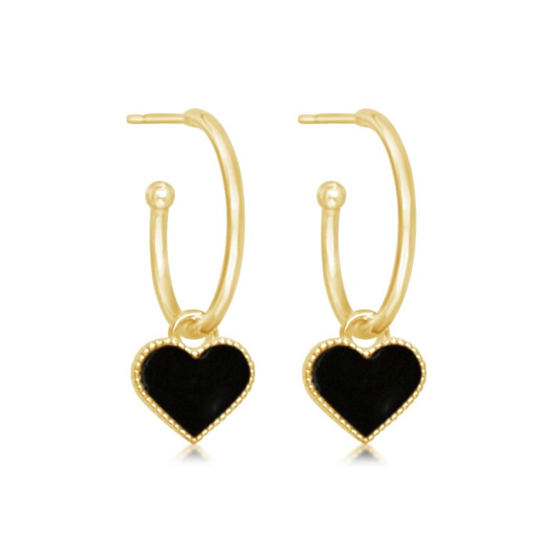 Heart Hoops - Gold Vermeil